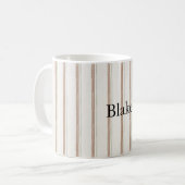 Braune Creme Streifen Kaffeetasse (Vorderseite Links)