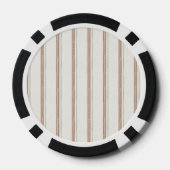 Braune Creme Streifen Pokerchips (Rückseite)