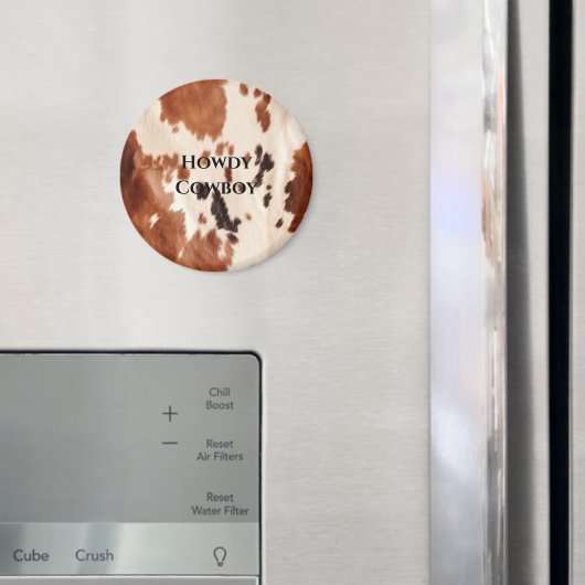 Braune Creme Südwest-Rindleder  Magnet (In Situ (Kühlschrank))