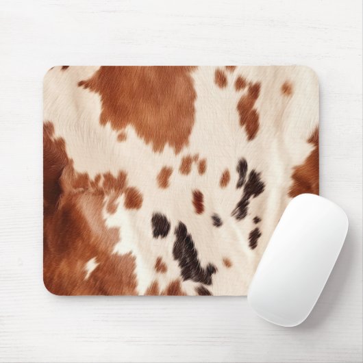 Braune Creme Südwest-Rindleder Mousepad (Mit Mouse)