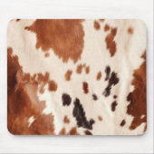 Braune Creme Südwest-Rindleder Mousepad (Vorne)