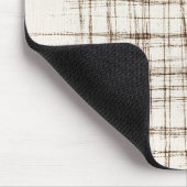 Braune Cremige Abstrakte Streifen Mousepad (Ecke)