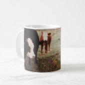 Braune Crewkühe Kaffeetasse (Vorderseite Links)