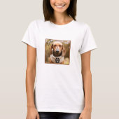 Braune Dackel Hund mit geschlossenen Augen T-Shirt (Vorderseite)