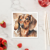 Braune Dackel Serviette (Beispiel)