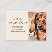 Braune Dackel Visitenkarte (Vorderseite)