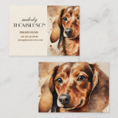 Braune Dackel Visitenkarte (Vorne/Hinten)
