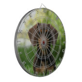 Braune Dackel Welpe Dartscheibe (Vorderseite Links)