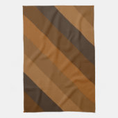 Braune Diagonalstreifen Geschirrtuch (Vertikal)