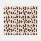 Braune Dinosaurier Fleecedecke (Vorderseite (Horizontal))