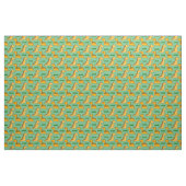 Braune Dinosaurier mit Gras auf Grün Stoff (Fat Quarter (45,7 x 55,9 cm))