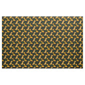 Braune Dinosaurier mit Grün auf Schwarz Stoff (Fat Quarter (45,7 x 55,9 cm))