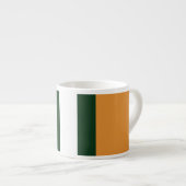 Braune, dunkelgrüne und weiße Streifen Espressotasse (Vorderseite Rechts)