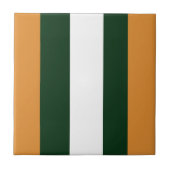 Braune, dunkelgrüne und weiße Streifen Fliese (Vorderseite)