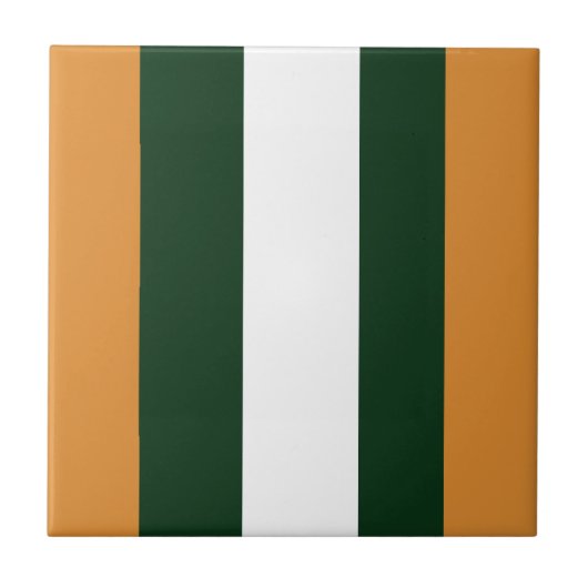 Braune, dunkelgrüne und weiße Streifen Fliese (Vorderseite)