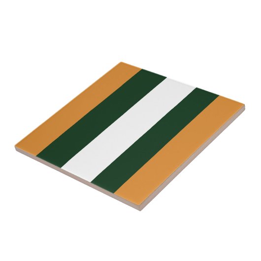 Braune, dunkelgrüne und weiße Streifen Fliese (Seite)