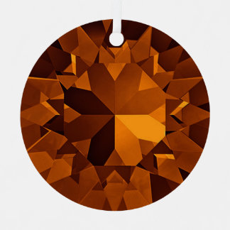 Braune Edelstein-Verzierung Ornament Aus Metall