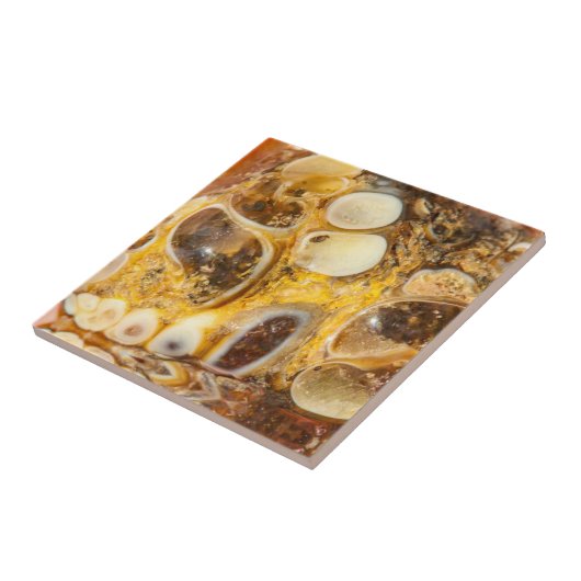 Braune Edelsteine Textur Fliese (Seite)