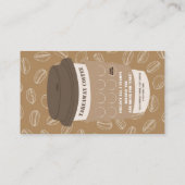 Braune editierbare Coffee House Stempel Treuekarte (Rückseite)