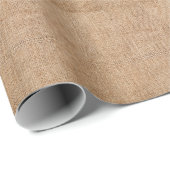 Braune Einbruchtextur, rustikales Sacktuch. Geschenkpapier (Rolleneckpunkt)