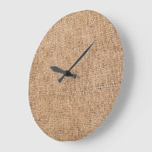 Braune Einbruchtextur, rustikales Sacktuch. Große Wanduhr (Winkel)