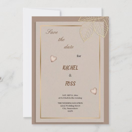 braune Einladung (Vorderseite)