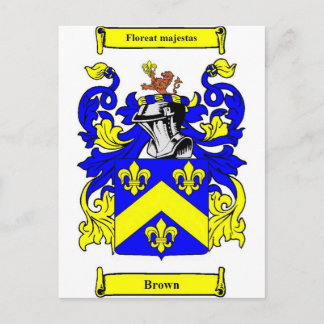 Braune (englische) Wappen Postkarte