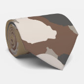 Braune Erdtöne Militär-Tarnung Krawatte (Gerollt)