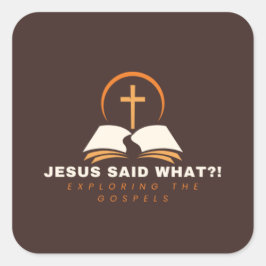 Braune Espel fokussiert Quadratischer Aufkleber