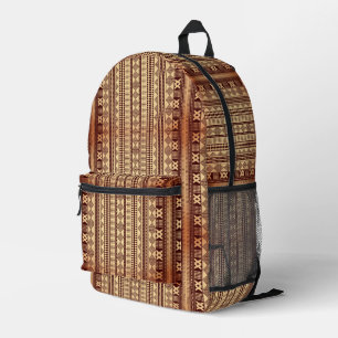 Braune ethnische Struktur Bedruckter Rucksack