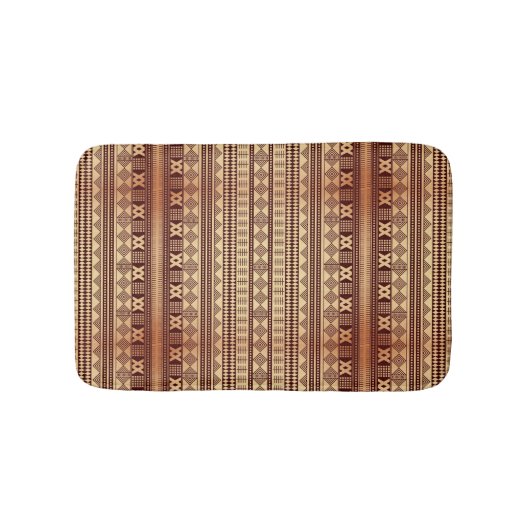 Braune ethnische Textur Badematte (Vorderseite)