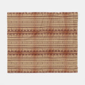 Braune ethnische Textur Fleecedecke (Vorderseite (Horizontal))