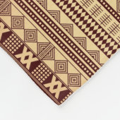Braune ethnische Textur Fleecedecke (Ecke)