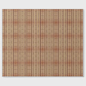 Braune ethnische Textur Geschenkpapier (Flach)
