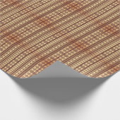 Braune ethnische Textur Geschenkpapier (Ecke)
