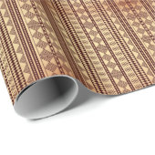 Braune ethnische Textur Geschenkpapier (Rolleneckpunkt)