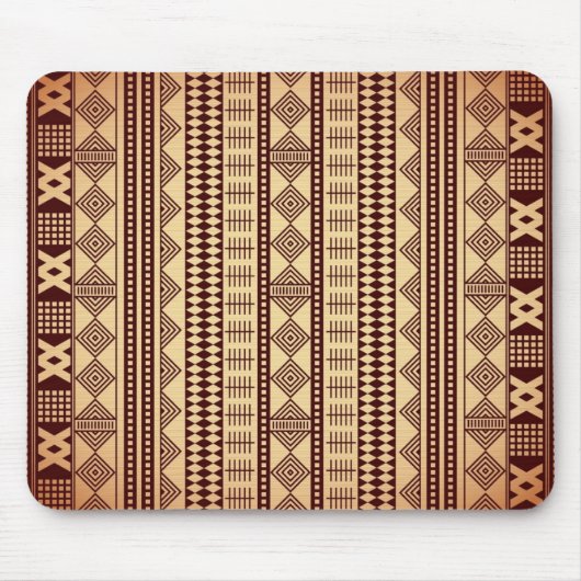 Braune ethnische Textur Mousepad (Vorne)
