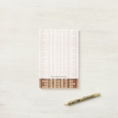 Braune ethnische Textur Post-it Klebezettel (Auf Schreibtisch)