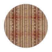 Braune ethnische Textur Schneidebrett (Vorderseite)