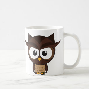 Braune Eule Kaffeetasse