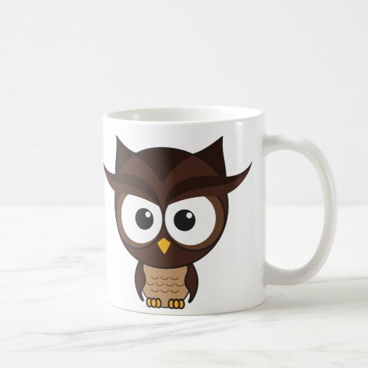 Braune Eule Kaffeetasse (Rechts)