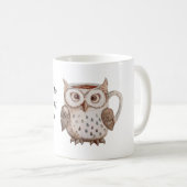 Braune Eule wird dich sehen Kaffeetasse (VorderseiteRechts)