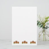 Braune Eulen Design Briefpapier (Stehend Vorderseite)