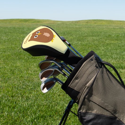 Braune Eulen-Design Golf Headcover (In SItu)