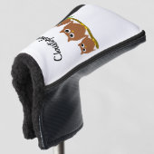 Braune Eulen Design Personalisiert Golf Headcover (3/4 Vorderseite)