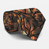 Braune Faltenstruktur mit verbrannten Flecken und  Krawatte (Gerollt)