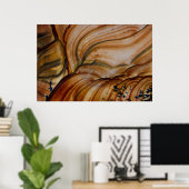 Braune Farbe Deschutes Jasper Poster (Heimbüro)