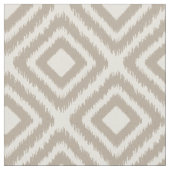 Braune Farbe, modernes Ikat-Diamantmuster Stoff (Nahaufnahme)