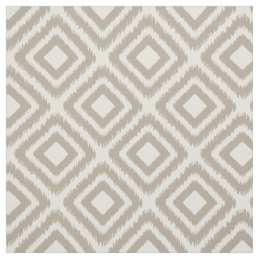 Braune Farbe, modernes Ikat-Diamantmuster Stoff (Muster)
