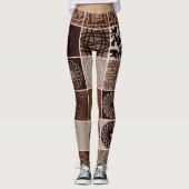 Braune Farbe "Ratti_Creative_Arts" Leggings (Vorderseite)